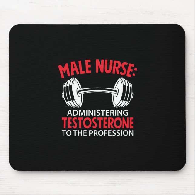 Geschenk für Krankenschwester | Verwaltung männlic Mousepad (Vorne)