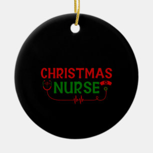 Geschenk für Krankenschwester Weihnachten Keramik Ornament