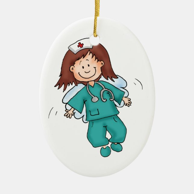 Geschenk für Krankenschwestern - personifizieren Keramikornament (Vorne)