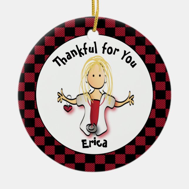 Geschenk für Krankenschwestern und Krankenschweste Keramik Ornament (Vorne)