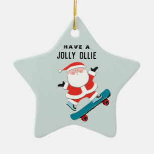 Geschenk für kreative Skateboarden Keramik Ornament