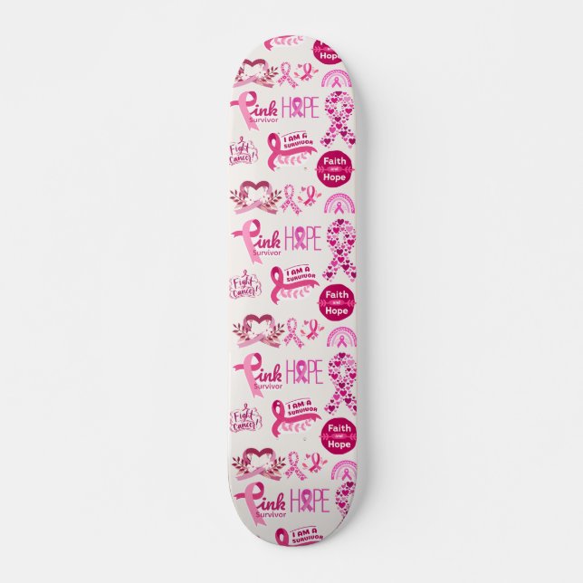 Geschenk für Krebserkrankung - Krieger Skateboard (Vorne)