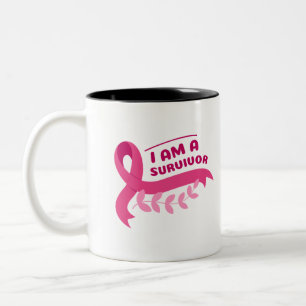 Geschenk für Krebspatient Ich bin ein Überlebender Zweifarbige Tasse