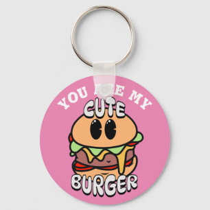 Geschenk für Lebensmittel, Niedliche Burger, Süßes Schlüsselanhänger