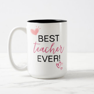 Geschenk für Lehrer | Bester Lehrer je Zweifarbige Tasse