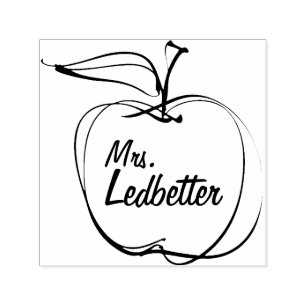 Geschenk für Lehrer - Briefmarke aus Personalisier Permastempel