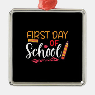 Geschenk für Lehrer   Erster Schultag Ornament Aus Metall