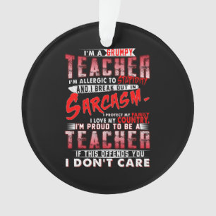 Geschenk für Lehrer Ich bin ein gruseliger Lehre Ornament