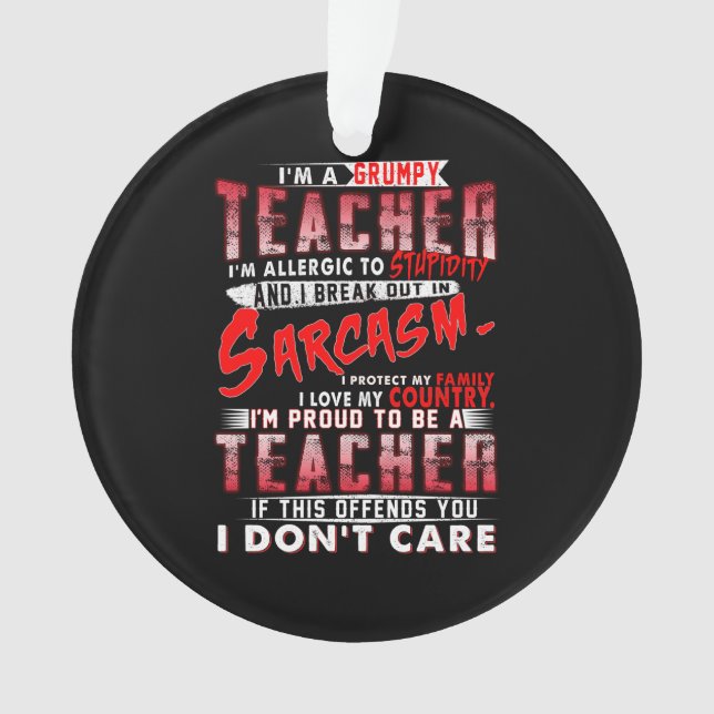 Geschenk für Lehrer | Ich bin ein gruseliger Lehre Ornament (Vorderseite)