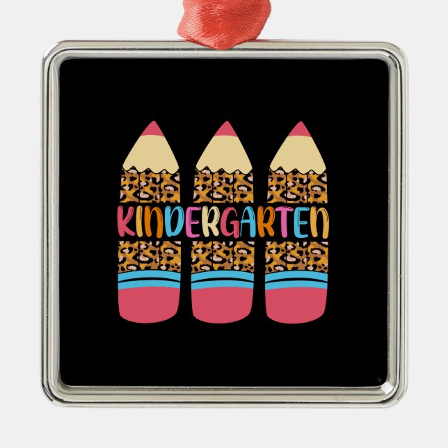 Geschenk für Lehrer | Kindergarten Ornament Aus Metall (Vorne)