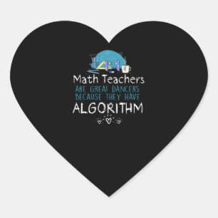 Geschenk für Lehrer Mathematiklehrer - Algorithm Herz-Aufkleber