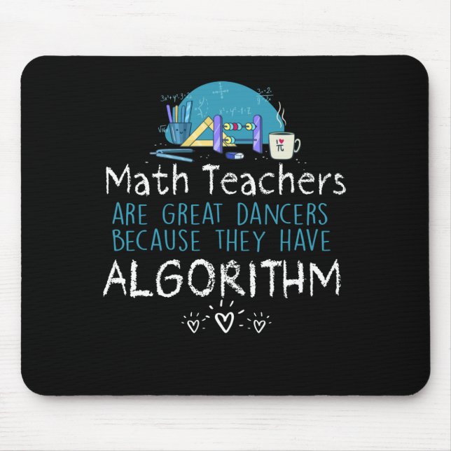 Geschenk für Lehrer | Mathematiklehrer - Algorithm Mousepad (Vorne)