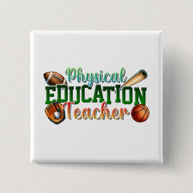 Geschenk für Lehrer | Sportlehrer Button (Vorderseite)