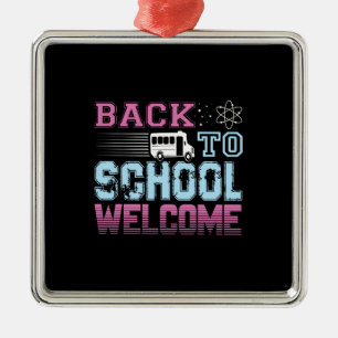 Geschenk für Lehrer Zurück zur Schule Willkommen Ornament Aus Metall