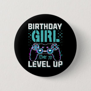 Geschenk für Mädchen, Zeit zum Aufleveln, Coole Vi Button