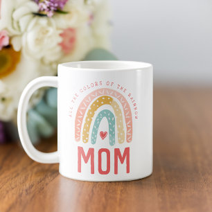 Geschenk für Mama   Alle Farben des Regenbogens Kaffeetasse