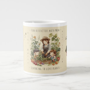 Geschenk für Mama, Gartenarbeit, Spaß mit Mama. Jumbo-Tasse