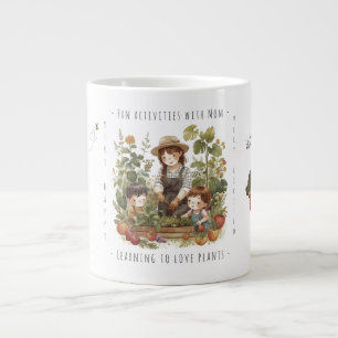 Geschenk für Mama, Gartenarbeit, Spaß mit Mama. Jumbo-Tasse