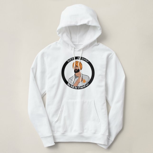 Geschenk für Männer Deep Sidhu Khalsa Hoodie (Design vorne)