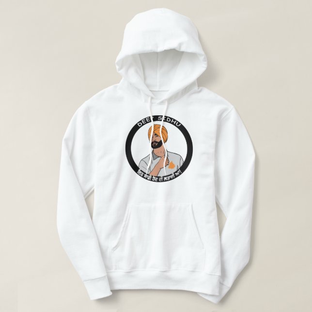 Geschenk für Männer Deep Sidhu Khalsa Hoodie (Design vorne)