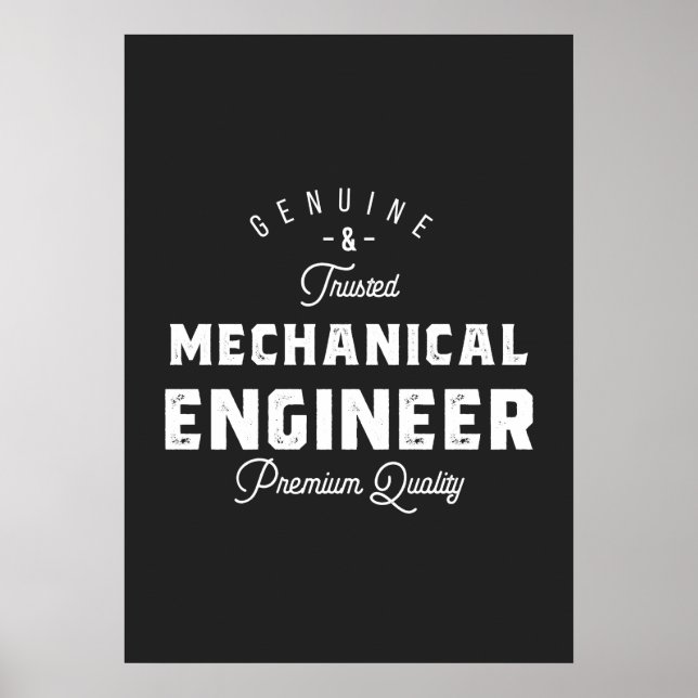 Geschenk für Maschinenbauingenieur Poster (Vorne)