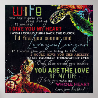 Geschenk für meine Ehefrau | Brief für Ihre Ehefra Poster
