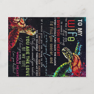 Geschenk für meine Ehefrau Brief für Ihre Ehefra Postkarte