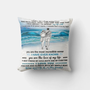 Geschenk für meine Frau am Strand, Geburtstag der Kissen