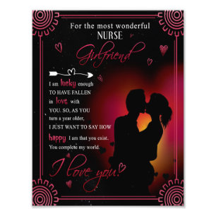 Geschenk für meine Freundin  Von Boyfriend Valent Fotodruck