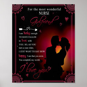Geschenk für meine Freundin  Von Boyfriend Valenti Poster