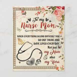 Geschenk für meine Krankenschwester-Mutter, Blumig Flyer