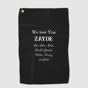 Geschenk für meinen jüdischen Großvater Wir Liebe Golfhandtuch