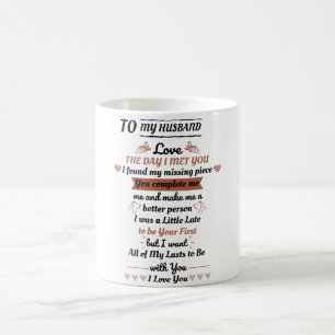 Geschenk für meinen Mann Liebe Der Tag, an dem ic Kaffeetasse