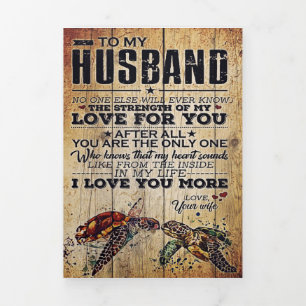 Geschenk für meinen Mann   Love Husband Letter   Dreifach Gefaltete Ankündigung