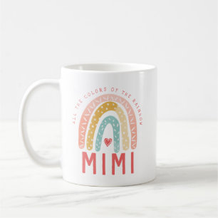 Geschenk für Mimi  Alle Farben des Regenbogens Kaffeetasse
