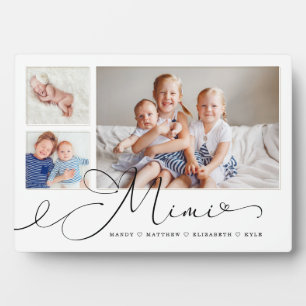 Geschenk für Mimi Enkelkinder 3 FotoCollage Fotoplatte