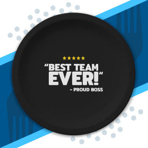 Geschenk für Mitarbeiter - Proud Boss Best Team Pappteller