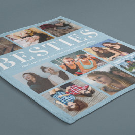 Geschenk für moderne Besties | Best Friends Blue Fleecedecke