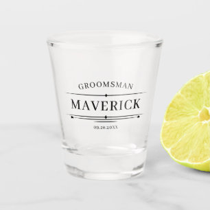 Geschenk für moderne Trauzeugen Elegantes Hochzeit Schnapsglas