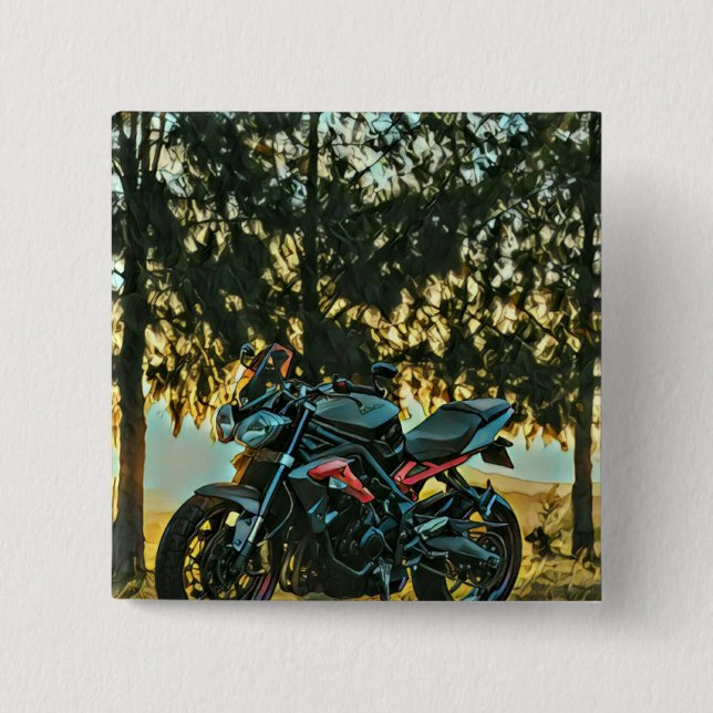 Geschenk für Motorräder Button (Vorderseite)