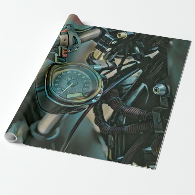 Geschenk für Motorräder Geschenkpapier (Ungerollt)