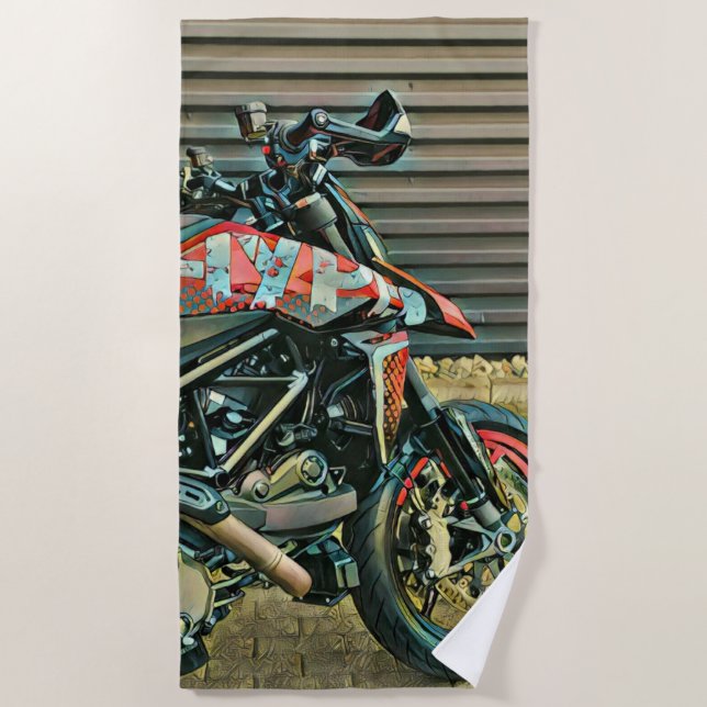 Geschenk für Motorräder Strandtuch (Vorderseite)