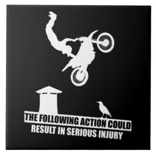Geschenk für Motorradfahrer von Motocross-Motorräd Fliese