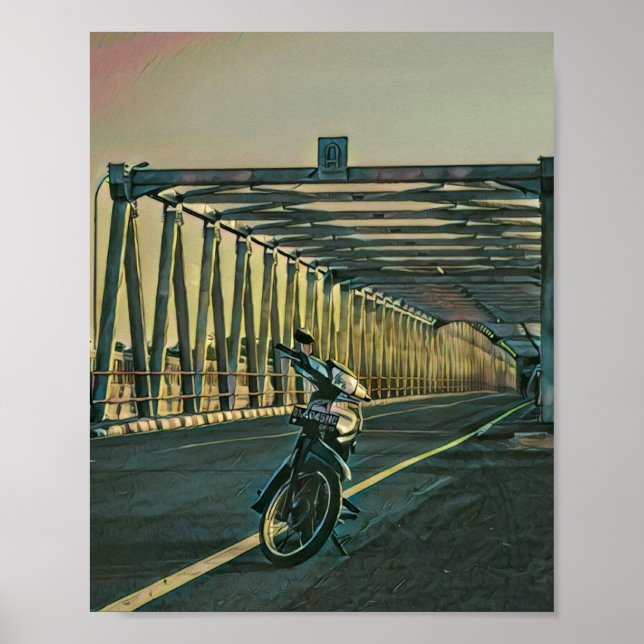Geschenk für Motorradliebhaber Poster (Vorne)