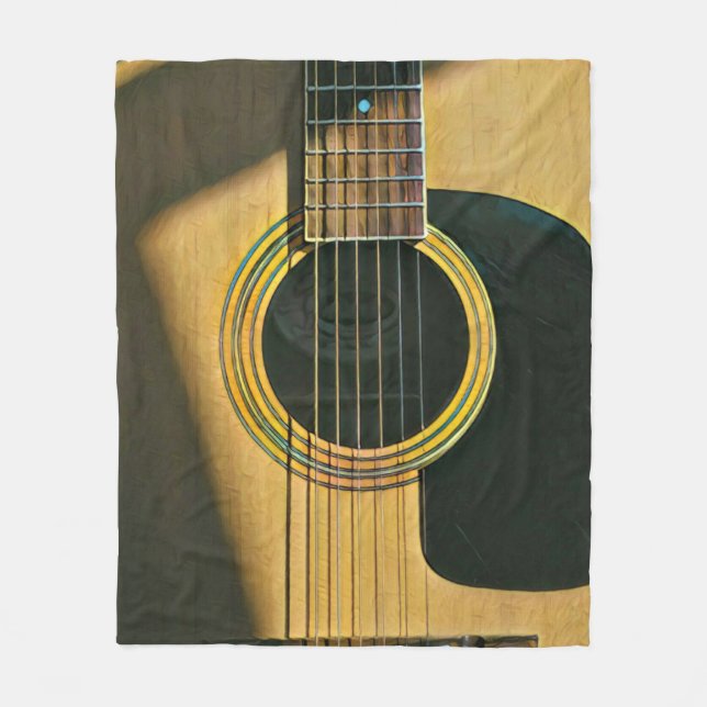 Geschenk für Musikergitarrist Fleecedecke (Vorderseite)