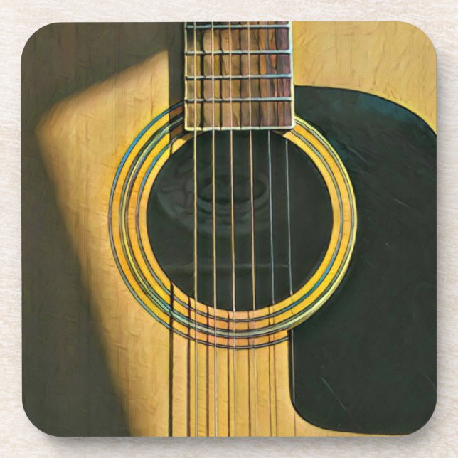 Geschenk für Musikergitarrist Getränkeuntersetzer (Vorderseite)