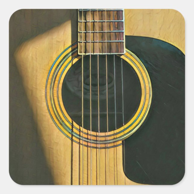 Geschenk für Musikergitarrist Quadratischer Aufkleber (Vorderseite)