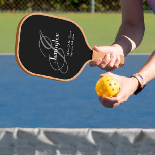 Geschenk für Mutter des Monogrammnamens "Groom Scr Pickleball Schläger