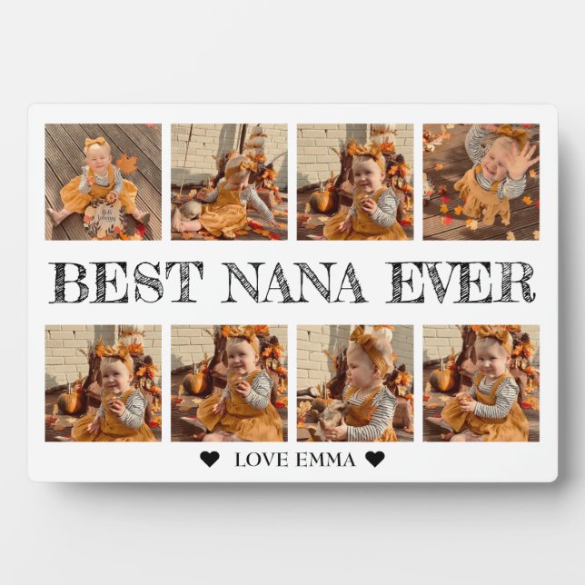 Geschenk für Nana Foto Collage Plaque mit Easel Fotoplatte (Vorderseite)