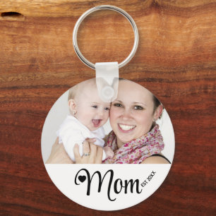 Geschenk für neue Mütter mit Schriftzug Foto-Mama  Schlüsselanhänger